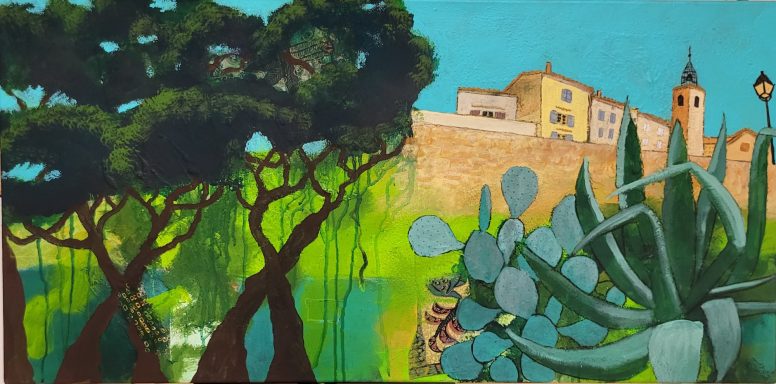 "Erinnerung an den Süden", 50 x 100 cm, Acryl auf Leinwand, 480,- €